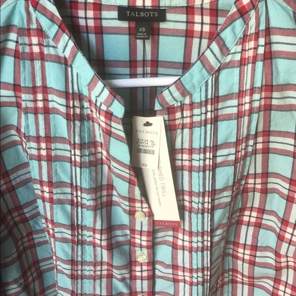 Talbots plaid tunic - Picture 2 of 4